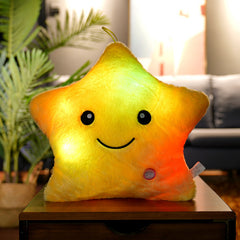 Kids Glow Star Stuff Pillow 34 CM Led Light Up Plush Friend