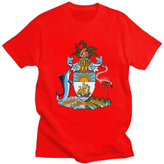 Graphic Tee Short Sleeved T-shirt Slim Fit Clothing Gift Sweatshirt Coat Of Arms Of The Bahamas T Shirt Men Pure Cotton Tshirt