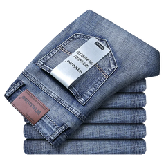 Wthinlee Men's New Business Casual Straight Stretch Jeans Fashion Classic Denim Male Brand