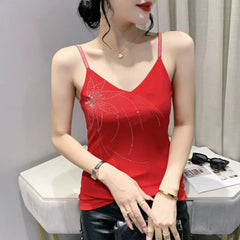 Summer European Clothing T-shirt Female New Short Sleeve Tops Shirt Fashion Butterfly Diamonds Mesh Tees Women Slim T-Shirt