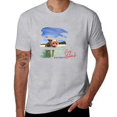 Pig Beach Bahamas Decal T-Shirt anime stuff custom t shirt oversized graphic tee clothing for men