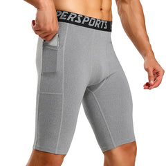 Compression Shorts Men Summer Sportswear Training Tights Gym Fitness Short Leggings Sport Bottoms Running Pants
