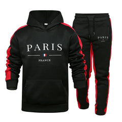 Men's Daily Hooded Sweatshirt Pants Set Autumn Winter Outdoors Street High Quality Popular Printing Clothing