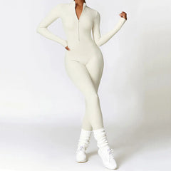 Yoga Long Sleeved One-piece Women's Sportswear Gym Workout Fitness Rompers