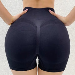 Women Yoga High Waist Workout Shorts Butt Lift Fitness Ladies Yoga Gym Running Short Pants Sportswear