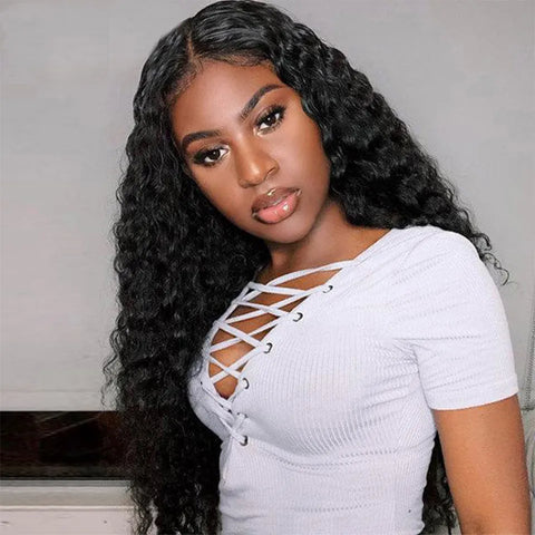 Malaysian Water Wave Bundles with Frontal Closure, Remy Wet and Wavy Human Hair