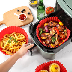 Reusable Silicon Air Fryer Liners Food Safe Non Stick Air Fryer Basket
