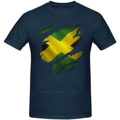 Jamaican Black Girls Jamaica Flag Hair Womens Tee Tops Round Neck Short-Sleeve Fashion Tshirt Clothing Casual Basic T-shirts