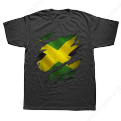 Jamaica Retro Vintage Sport Jamaican Flag T Shirts Graphic Cotton Streetwear Short Sleeve Birthday Gifts T-shirt Mens Clothing