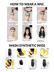 Women's short elf style synthetic wig, fashionable wave layered wig with free hairnet