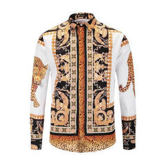 Fashion Retro Men's Shirt Casual Festival Outdoor Lapel Top T-Shirt Button Spring Summer 2023 Fashion New Plus Size