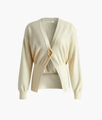 Cross-border European and American women's clothing AliExpress popular V-neck button-knitted cardigan