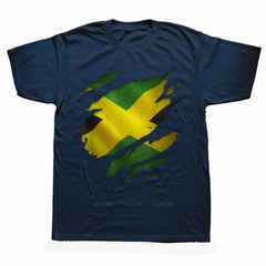 Funny Jamaican Jamaica Girl Flag T Shirts Summer Graphic Cotton Streetwear Short Sleeve Birthday Gifts T-shirt Mens Clothing