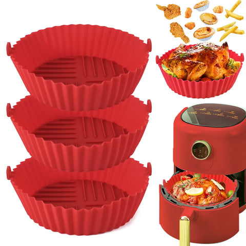 Reusable Silicon Air Fryer Liners Food Safe Non Stick Air Fryer Basket
