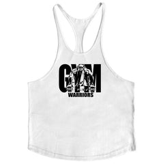 Men's Fitness Bodybuilding Tank Tops Brand Gym Sportswear Cotton Breathable Workout Muscle Vests Summer Sleeveless Y Back Shirt