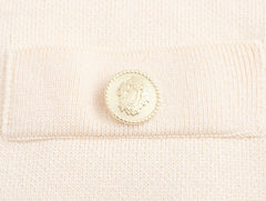 Autumn New Women's Clothing European And American Style Fashionable Simple Gold Breasted Knitted Jacket