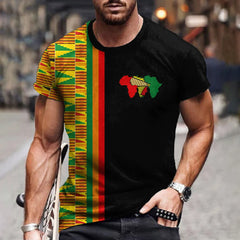 Men’s T Shirt Ethnic Tribal Dashiki T-Shirts African Patterns 3D Print Men Short Sleeve 0 Neck Harajuku Y2k Tees Tops Clothing
