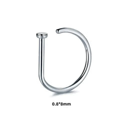 1pc Women Men Fake Piering Nose Ring Earrings, Fashion Punk Non Piercing Nose Clip Stainless Steel Septum Body Jewelry
