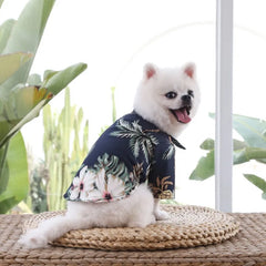 Hawaiian Print Patern Dog Cat Dress Down Shirt