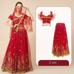 Women's Belly Dance Top Set Indian Halloween Clothing Bollywood Clothing