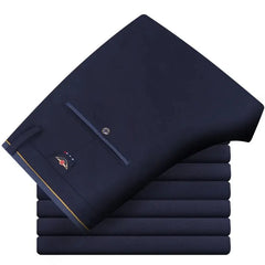 Men's Elastic Straight Pants Business Casual Formal