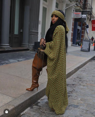 New Winter African Lady Kimonos Luxury Loose Thick Long Cardigans European Female Fashion Printed Outfits Jacket Clothes