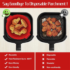 Reusable Silicon Air Fryer Liners Food Safe Non Stick Air Fryer Basket