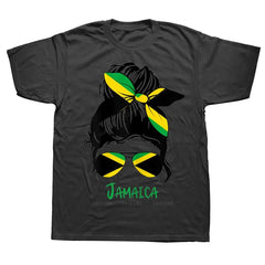 Funny Jamaican Jamaica Girl Flag T Shirts Summer Graphic Cotton Streetwear Short Sleeve Birthday Gifts T-shirt Mens Clothing