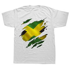 Funny Jamaican Jamaica Girl Flag T Shirts Summer Graphic Cotton Streetwear Short Sleeve Birthday Gifts T-shirt Mens Clothing