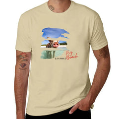 Pig Beach Bahamas Decal T-Shirt anime stuff custom t shirt oversized graphic tee clothing for men