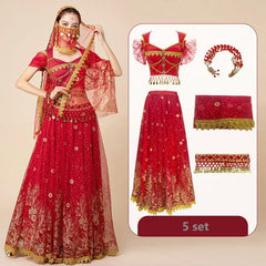 Women's Belly Dance Top Set Indian Halloween Clothing Bollywood Clothing