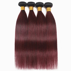 1b 99j Burgundy Human Hair Bundles Ombre Wine Red Bone Straight Human Hair 1/3 /4 Pcs Brazilian Virgin Hair Extensions
