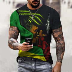 New Jamaica Flag Lion 3D Printed T-shirt Men WomenTshirt Summer Jamaica National Emblem Harajuku Streetwear Tops 2XS-4XL