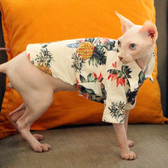Hawaiian Print Patern Dog Cat Dress Down Shirt