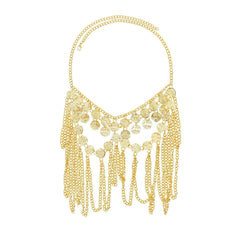 4 Golden Coin Tassel Mask Hair Accessories for Women Afghan Arab Middle East Indian Traditional Ethnic Clothing Headwear Jewelry