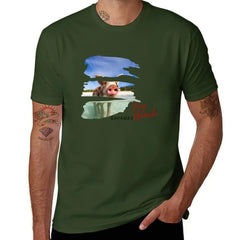 Pig Beach Bahamas Decal T-Shirt anime stuff custom t shirt oversized graphic tee clothing for men
