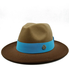 Low price wholesale Fedora hats men's and women's jazz hats red and white new tie dyed Fedora hats autumn classic hats sombrero