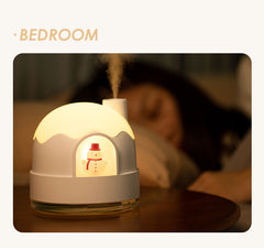 Snow House Night Light Humidifier Silent Air Mini Water Aromatic Diffusion Gifts
