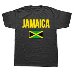 Funny Jamaican Jamaica Girl Flag T Shirts Summer Graphic Cotton Streetwear Short Sleeve Birthday Gifts T-shirt Mens Clothing