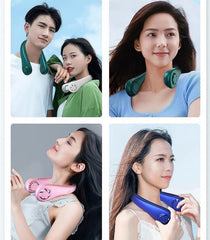 Portable Hanging Rechargeable Bladeless Neck fan Air Cooler, Long Battery, Sport, Summer