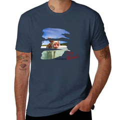 Pig Beach Bahamas Decal T-Shirt anime stuff custom t shirt oversized graphic tee clothing for men