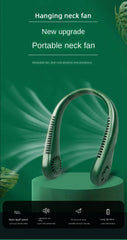 Portable Hanging Rechargeable Bladeless Neck fan Air Cooler, Long Battery, Sport, Summer