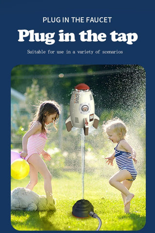 Outdoor Yard Rocket Sprinkler for Kids Summer Fun