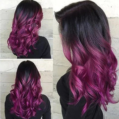 Long Wavy Two Tone Synthetic Heat Resistance Wig