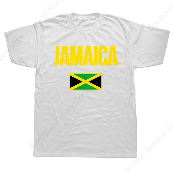 Jamaica Retro Vintage Sport Jamaican Flag T Shirts Graphic Cotton Streetwear Short Sleeve Birthday Gifts T-shirt Mens Clothing