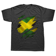 Funny Jamaican Jamaica Girl Flag T Shirts Summer Graphic Cotton Streetwear Short Sleeve Birthday Gifts T-shirt Mens Clothing