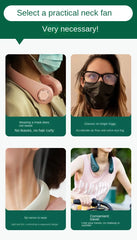 Portable Hanging Rechargeable Bladeless Neck fan Air Cooler, Long Battery, Sport, Summer