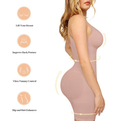 Colombianas Seamless Women Bodysuit Sculpting Push Up Butt Lifter Thigh Slimmer Body Shapewear