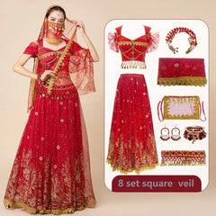 Women's Belly Dance Top Set Indian Halloween Clothing Bollywood Clothing
