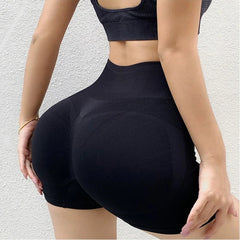 Women Yoga High Waist Workout Shorts Butt Lift Fitness Ladies Yoga Gym Running Short Pants Sportswear